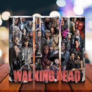 Walking Dead Inspired 20oz Tumbler w/ Metal Straw
